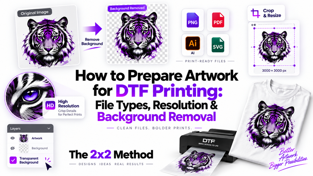 How to Prepare Artwork for DTF Printing: File Types, Resolution & Background Removal
